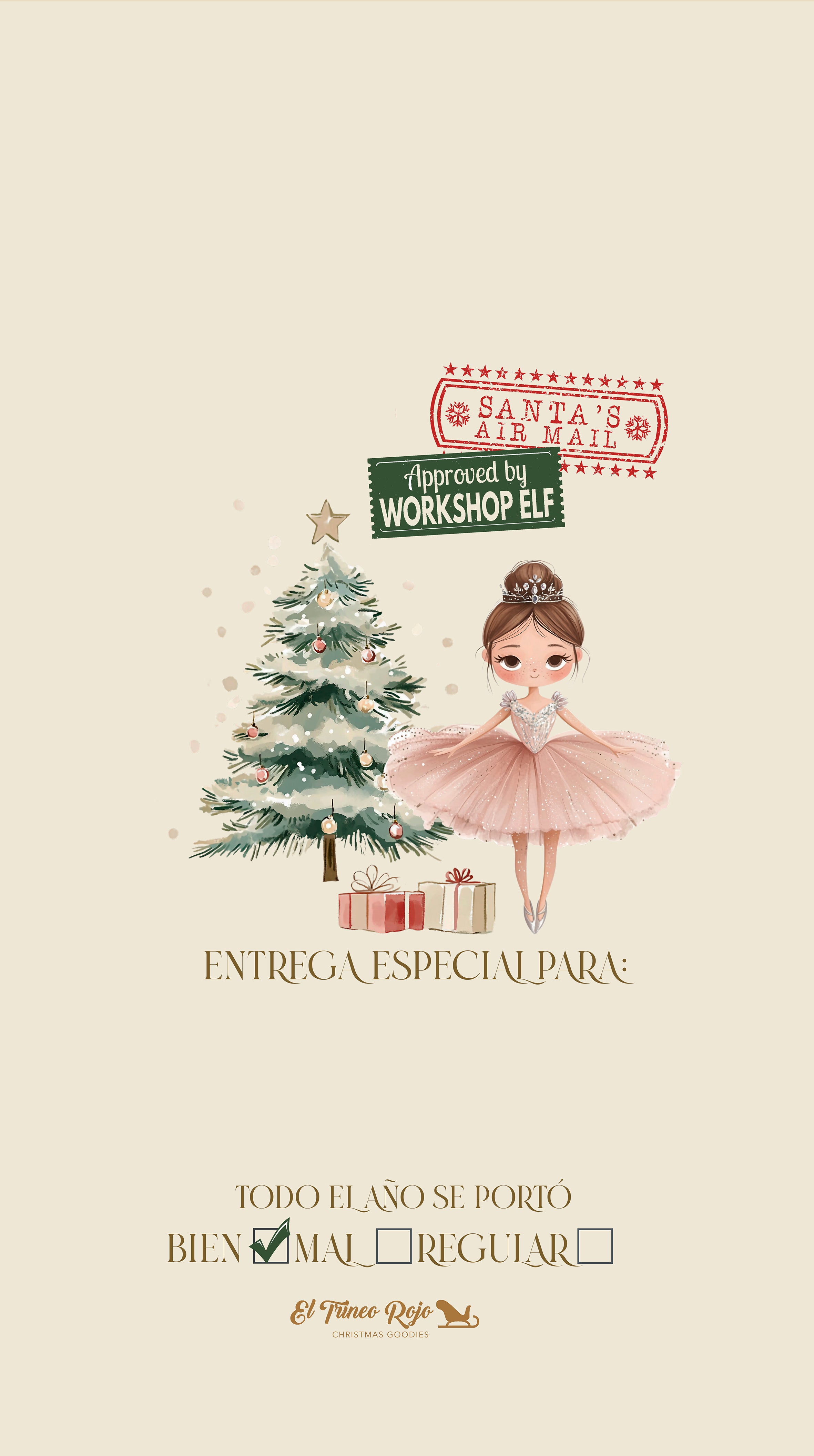 Costales Navideños Tiny Dancers (Impresión DTF color)